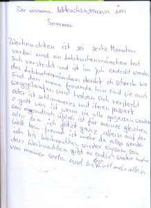 Der einsame Lebkuchenmann im Sommer